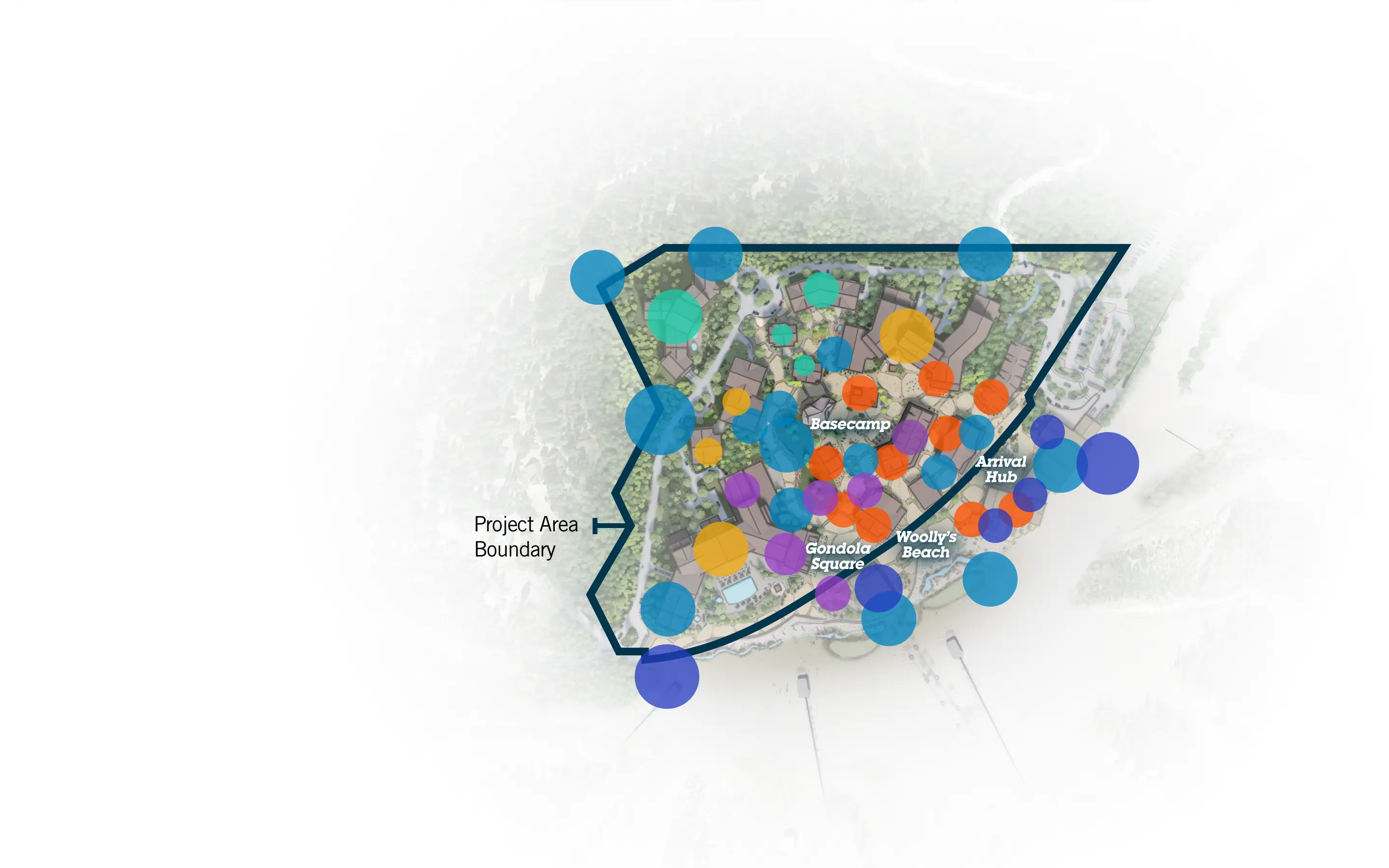 An interactive map to show the different uses within the project areas as well as improvements on USFS land.